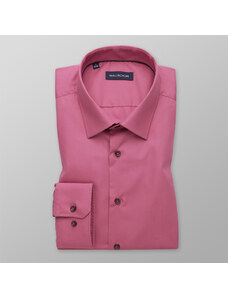 Willsoor Pánska slim fit košeľa ružovej farby s hladkým vzorom 14714