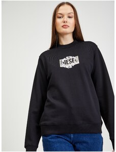 Women's Black Oversize Sweatshirt Diesel Felpa - Women