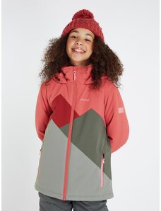Dievčenská lyžiarska bunda Protest DOUTSEN červená/zelená