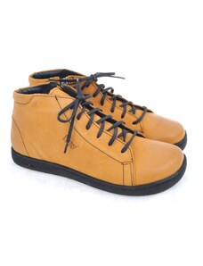 Žluté nubukové kotníkové boty se zateplením Kacper 4-3211 žlutá
