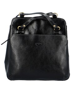 Dámska kožená kabelka batoh čierna - Katana Dvimosi čierna
