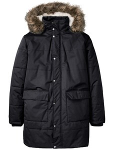 bonprix Dlhá zimná prešívaná bunda s recyklovaným polyesterom, farba čierna