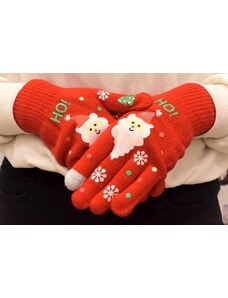 AURA.VIA Dámske červené rukavice CHRISTMAS