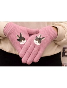 AURA.VIA Detské ružové rukavice TORRIE RABBIT
