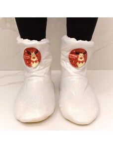 JOHN-C Biele ponožkové kapce CHRISTMAS