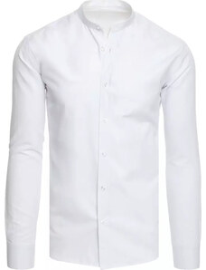 BASIC Biela košeľa so stojatým golierom DX2344