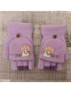 AURA.VIA Detské zateplené fialové rukavice 6-12Y COOLLIE