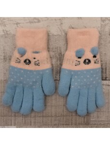 AURA.VIA Detské zateplené modré rukavice 3-10Y CATHIMON
