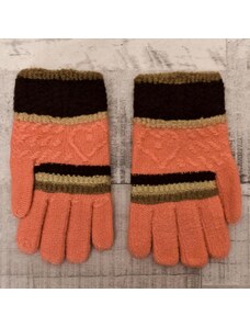 AURA.VIA Detské vlnené oranžové rukavice RESTALIA