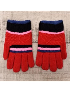 AURA.VIA Detské vlnené červené rukavice RESTALIA
