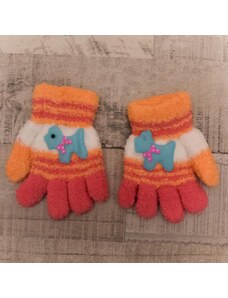 AURA.VIA Detské oranžové rukavice HAVKO