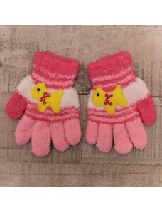 AURA.VIA Detské ružové rukavice HAVKO