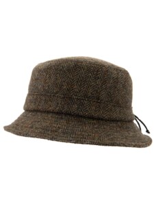 CTH Ericsson of Sweden Zimný vlnený anglický klobúk (ušné klapky) - Harris Tweed Green