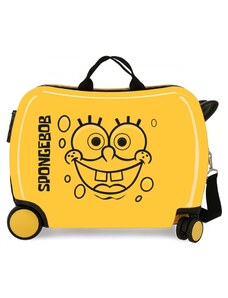 JOUMMA BAGS Detský cestovný kufor na kolieskach / odrážadlo SPONGEBOB Yellow, 34L, 2779821