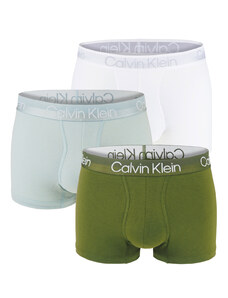 Calvin Klein - boxerky 3PACK modern structure aqua and army green - limitovaná edícia
