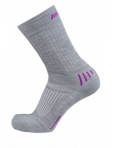 APASOX|SHERPAX KAZBEK Juncal grey pink trekové ponožky W