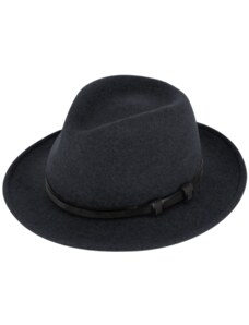 Fiebig - Headwear since 1903 Cestovný odolný klobúk vlnený od Fiebig - Traveller vodeodolný a nekrčivý - farba modrá
