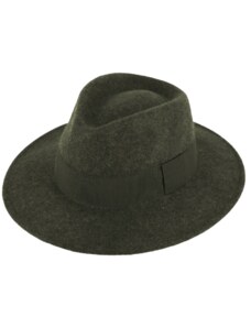 Fiebig - Headwear since 1903 Zimný poľovnícky plstený klobúk - zelený melanž s hodvábnou stuhou