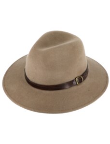 Fiebig - Headwear since 1903 Cestovný béžový nepremokavý, nekrčivý klobúk vlnený od Fiebig - Indiana Jones