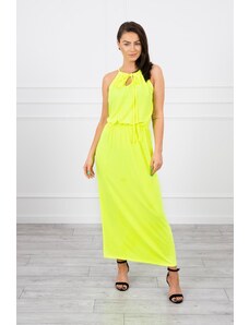 Kesi Boho dress with yellow neon