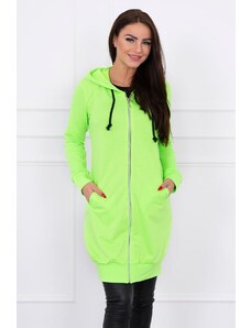 Kesi Dress with hood and hood green neon color