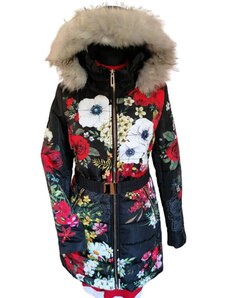 EU Design Eva bunda dámska zimná predlžená s kožušinou