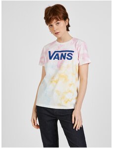 Yellow-cream women's patterned T-shirt VANS - Women