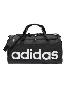 ADIDAS SPORTSWEAR Športová taška 'Essentials Linear Medium' čierna / biela