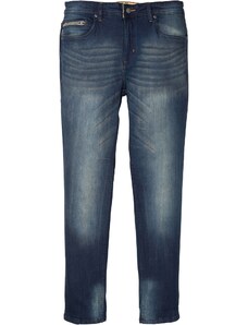 bonprix Strečové džínsy Slim Fit, rovné, farba modrá