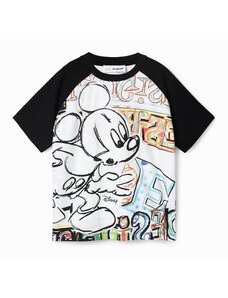 tričko Desigual Mickey Letters blanco