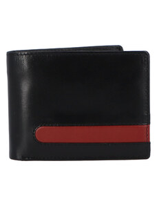 Kožená pánska čierna peňaženka - Tomas ItParr Detail čierna