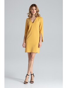 FIGL Dámske žlté šaty M550