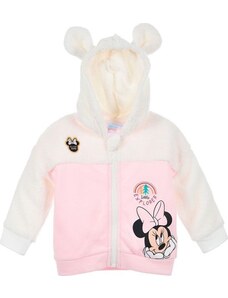 Disney Minnie Mouse Dievčenská mikina - smotanová/svetloružová