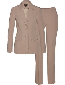 bonprix Nohavicový oblek, 2-dielny, farba hnedá, rozm. 46