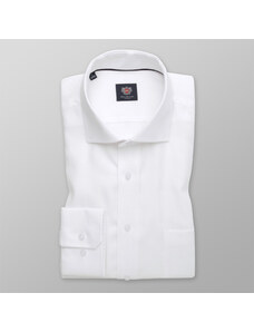 Willsoor Pánska slim fit košeľa v bielej farbe s jemným pruhovaným vzorom 14828