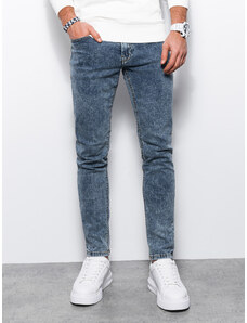 Ombre Clothing Pánske džínsové nohavice SKINNY FIT - modré V5 P1062