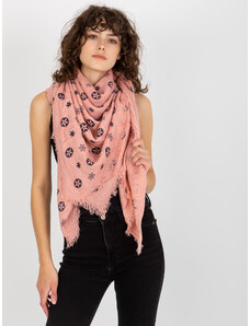 Fashionhunters Women's scarf with print - powder pink