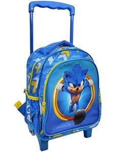 GIM Detský cestovný batoh na kolieskach - trolley - Ježko Sonic 2 - Sonic the Hedgehog