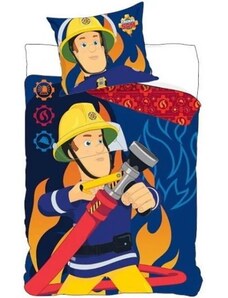 Setino Posteľné obliečky Požiarnik Sam - Fireman Sam - 100% bavlna - 70 x 90 cm + 140 x 200 cm