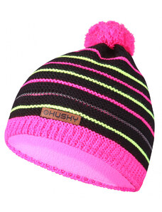 HUSKY Cap 34 black/neon pink