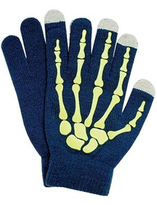 Semiline Unisex's Smartphone Gloves 0178-6 Green/Navy Blue