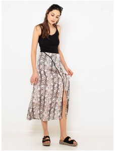 Grey patterned skirt with slit CAMAIEU - Women