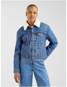 Levi's Blue Women's Denim Jacket with Fur Levi's 3 In 1 Trucker - Women