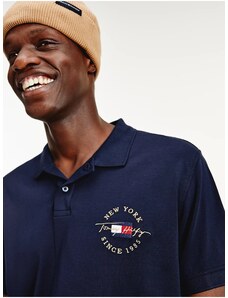 Dark blue mens polo shirt Tommy Hilfiger Icon Logo Interlock - Men