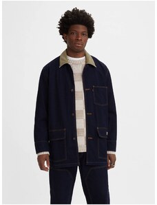 Levi's Dark Blue Men's Denim Jacket with Levi's Cypress Wool - Mens