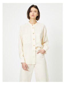 Koton Button Detailed Long Sleeve Shirt