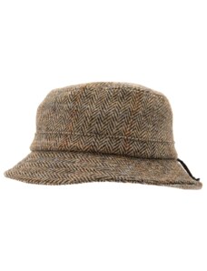 CTH Ericsson of Sweden Zimný vlnený anglický klobúk (ušné klapky) - Harris Tweed Camel
