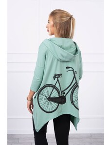 Kesi Sweatshirt with cycling print dark mint