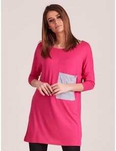 Fashionhunters Lady's tunic with pocket, pink