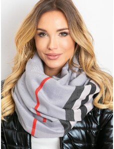 Fashionhunters Gray scarf with fringe
